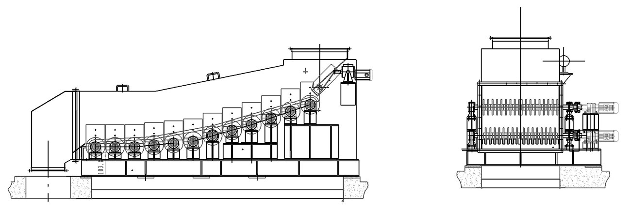 Структурная принципиальная схема роликового экрана